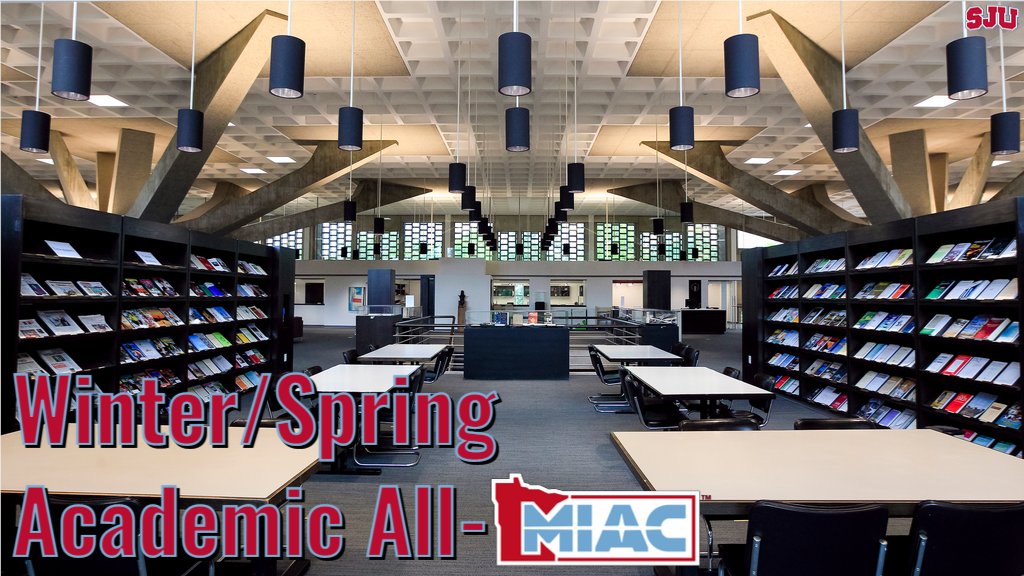 SJUJohnnies's tweet photo. Congrats to the 8⃣6⃣ Saint John's student-athletes who received 2021-22 Winter &amp; Spring Academic All-MIAC honors today! 

SJU led the MIAC w/145 male honorees during the 2021-22 academic year! 

RELEASE: https://t.co/S9wRXRJyIZ

#GoJohnnies https://t.co/0s9xKvh9V4