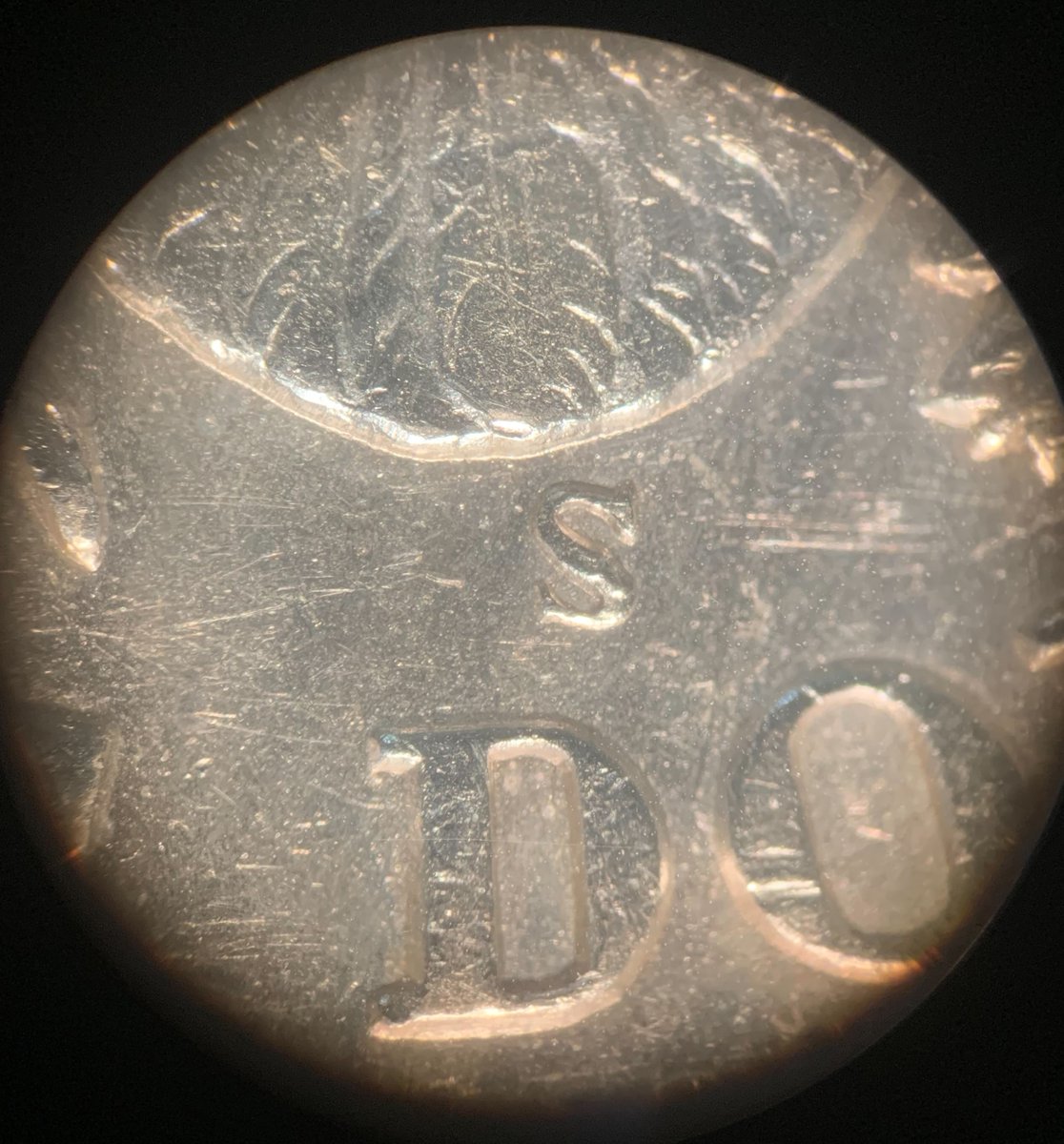 BaltimoreCoins's tweet photo. This 1909S #BarberHalf with inverted mint mark was picked up at an auction last weekend. The Fivaz-Stanton ID for this variety is  FS-50-1909S-501. This photo provides a close-up image of the upside-down S. #numismatics #numismatist #coinclub

2/2 https://t.co/NPUYkvYGKx