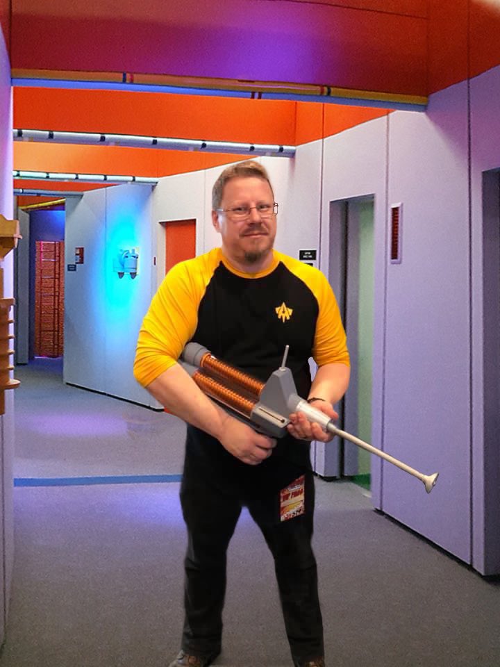 CaptainFoley's tweet photo. You ready for your first away mission ensign? #captainfoley #phaserrifle #startrek https://t.co/0S1EoyfgcV