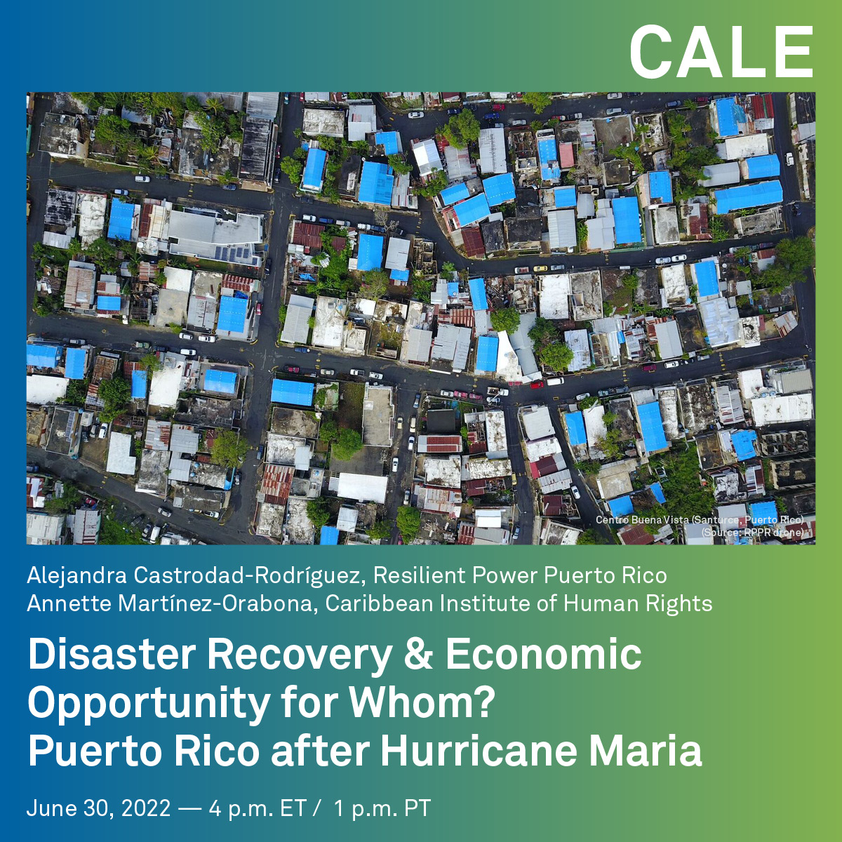 communityadapt's tweet photo. This week! Join us June 30 4p ET for Disaster Recovery and Economic Opportunity for Whom? Puerto Rico After Hurricane Maria with Alejandra Castrodad-Rodríguez (
@ResilientPR) and Annette Martínez-Orabona. Details: https://t.co/2kXtdIAOlU #disasterrecovery #equity #resilience https://t.co/zpIvjZgvdj
