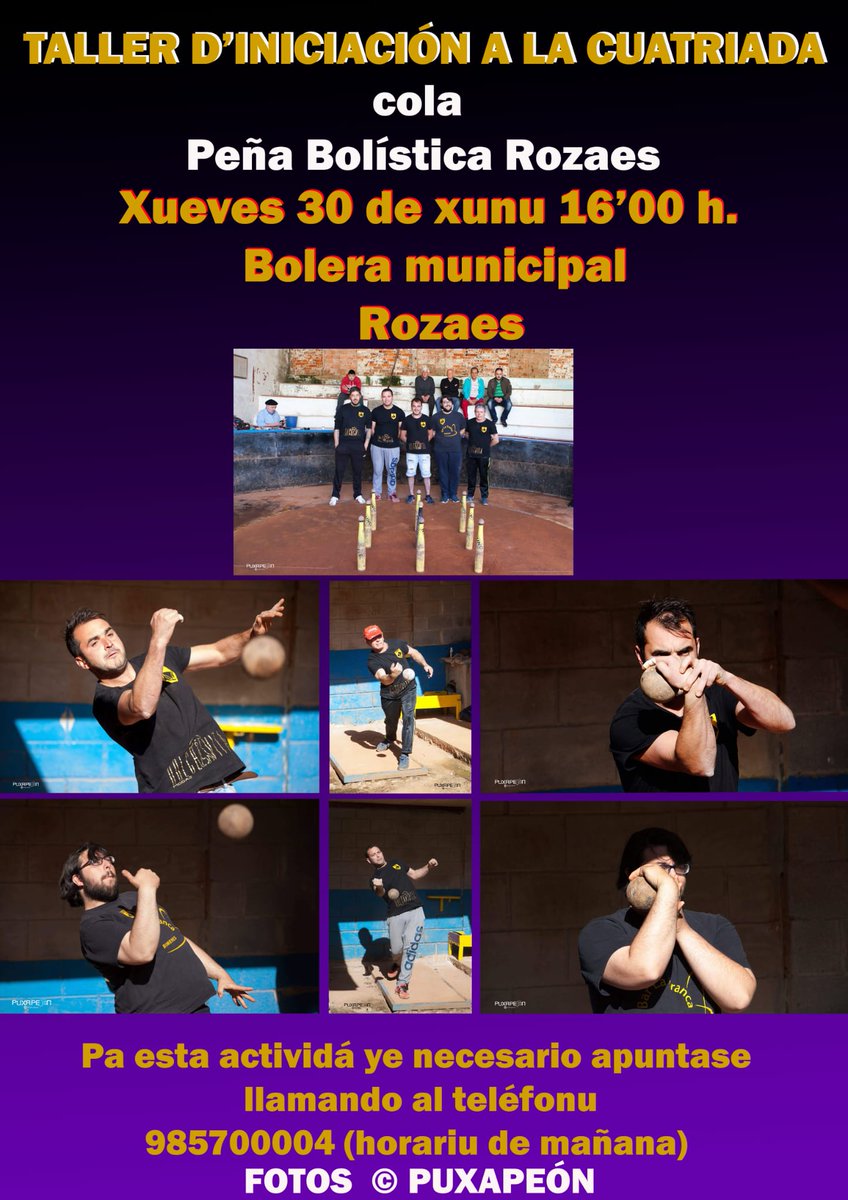 Ayto_Bimenes's tweet photo. 🌿CURSÍN DE BOLOS🌿

🎱🎲 Nun perdáis la oportunidá de deprender a ún de los deportes con más raigañu n'#Asturies, los bolos. 
 💙💛

Esti xueves, dende les 16 hores, na bolera #Rozaes de #Bimenes.🍎🍏

Llamái p'apuntavos al tlf 985700004 ☎️ https://t.co/v3SmBCL1L8
