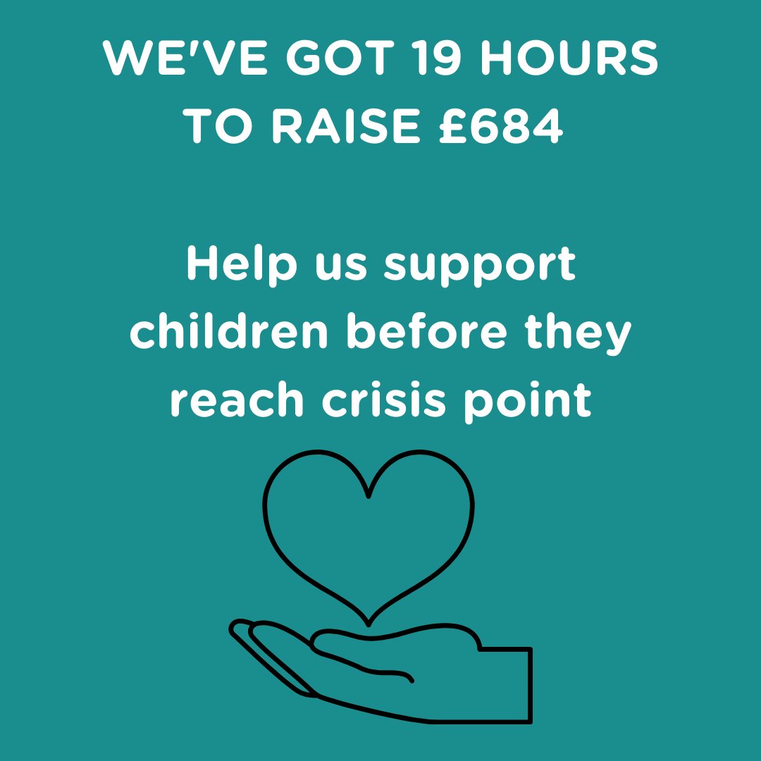 We've got until 12pm tomorrow to raise £684 to reach our target, then DOUBLED by The Big Give. 

That's enough to provide 23 children with a summer of mentoring, who may be isolated and suffering, without any additional support from school. Donate here: donate.thebiggive.org.uk/campaign/a0569…