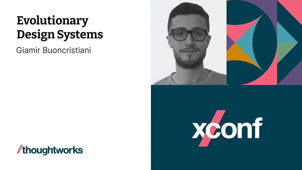 thoughtworks's tweet photo. 🗣️In this talk for #XConf in Madrid, Giamir shares his experience on how to engineer appealing Design Systems for product teams. Learn how to establish technical component libraries which solve real problems for engineers while standing the test of time.👉 https://t.co/VVnEDFTfIa https://t.co/MS3C1WSYe4