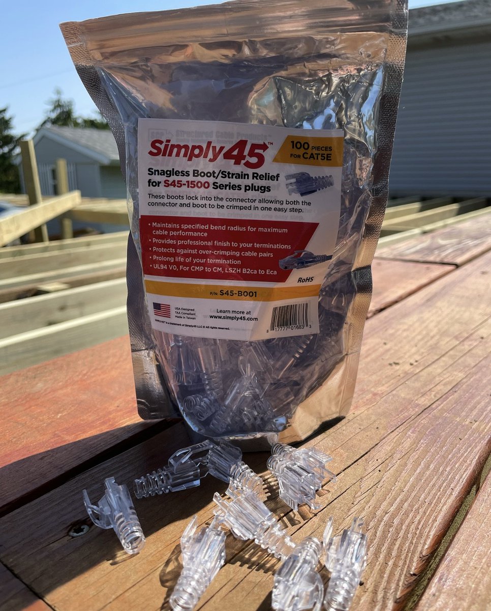 go_simply's tweet photo. These boots were made for.. strain relief😎
.
.
.
.
#GoSimplyConnect #Simply45 #LowVoltage #LowVoltageNation #Cabling #CableManagement #Ethernet https://t.co/TZqDkbCgpD