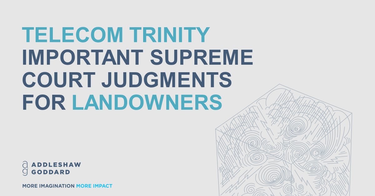 The Supreme Court has handed down judgment in the long-awaited decision in the conjoined appeals in Cornerstone v Compton Beauchamp, Arqiva Services Ltd (now On Tower UK Ltd) v AP Wireless II (UK) Ltd and Cornerstone v Ashloch. Read more here: hubs.ly/Q01fF0jz0