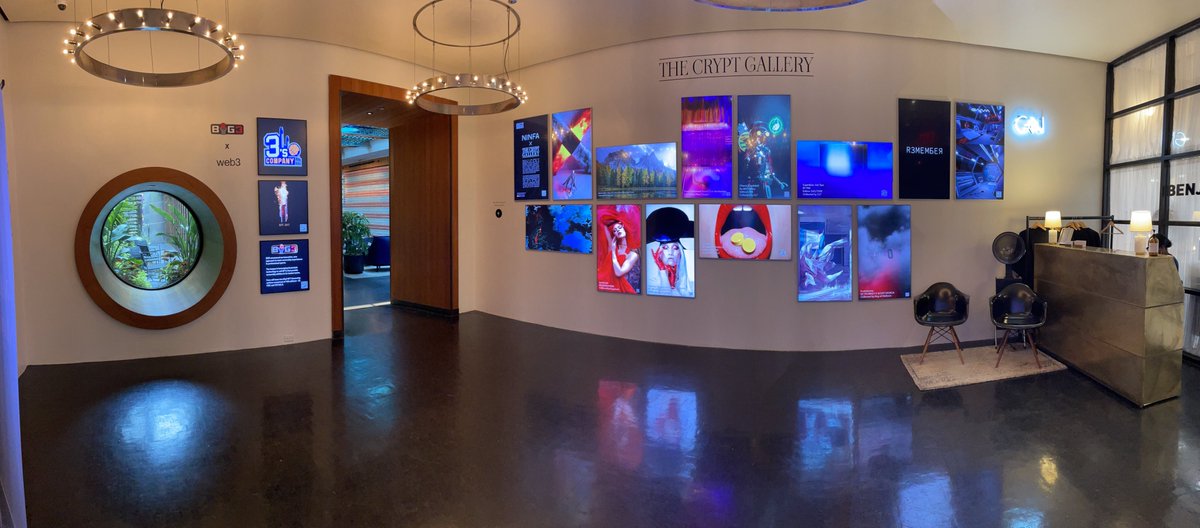 hardart__'s tweet photo. COMMUNITY:

Opening day KOM COMMUNITY members got private access before the public, firmly answering 'wen utility?' KOM = IRL events, collectors showcase, exclusive drop access

Guests rubbed shoulders w/ innovative builders:

@chevy_pop 
@NFTCulture
@Ninfa_io 
@VirseHQ 
@thebig3 https://t.co/3VmiWS6M8U