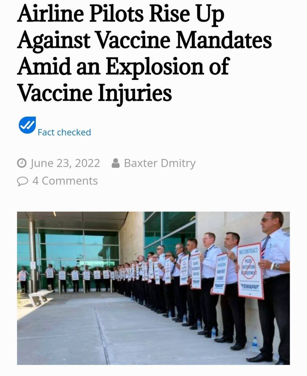 ninnyd101's tweet photo. 🚨🚨👇👇🚨🚨
Airline pilots rise up against vaccine mandates 🎉🎉
#covid #Covid19 #RiseUp #EnoughIsEnough #NoVaccineMandates https://t.co/9sIWmrKMeJ