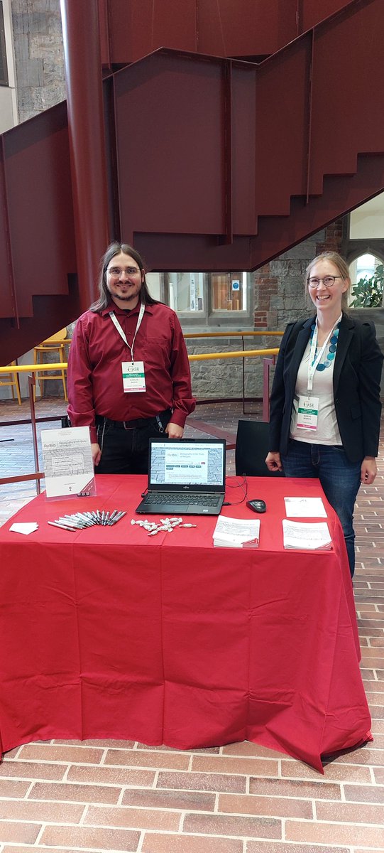 rel_bib's tweet photo. We happily arrived in Cork and set up our conference stand today. Just drop by and learn more about #RelBib, the free online bibliography for the study of #religion. We would like to thank the organizers of #EASR2022 - it's great here! https://t.co/wJJ6mZvcjL