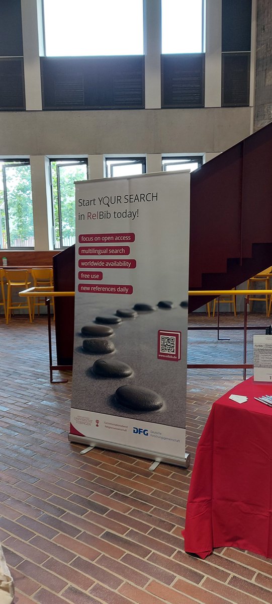 rel_bib's tweet photo. We happily arrived in Cork and set up our conference stand today. Just drop by and learn more about #RelBib, the free online bibliography for the study of #religion. We would like to thank the organizers of #EASR2022 - it's great here! https://t.co/wJJ6mZvcjL