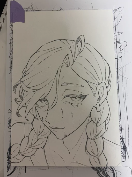 どうしよう
このままシャーペンで描くかな 