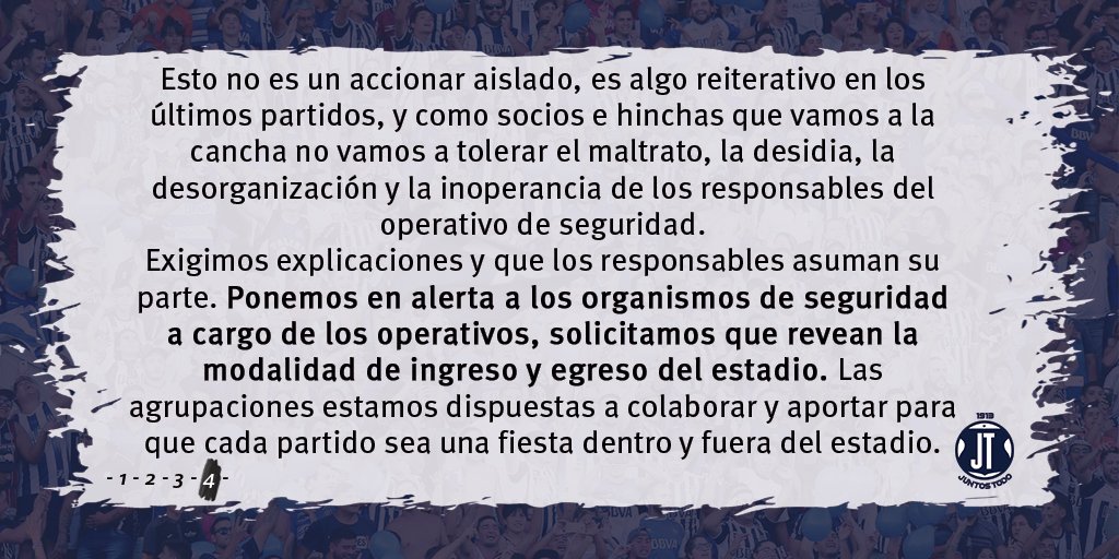 JuntosTodoT's tweet photo. GRAVE ACCIONAR DE LA SEGURIDAD CONTRA LOS SOCIOS DE TALLERES EN EL KEMPES https://t.co/5rRVqD5Php