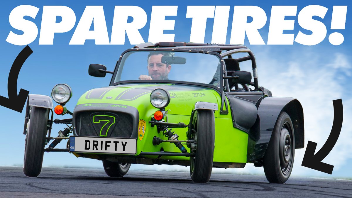 virtuallycallum's tweet photo. We put Spare Tyres on a Caterham, and it made it VERY VERY drifty. Mega fun video, I did a lot of donuts.

https://t.co/Z2TiBQTH2h

@driventwr @jacksonbrxb @WillChandlr @realDriver61 https://t.co/n84bIQBrgs