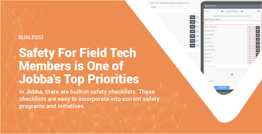 JobbaTradeTech's tweet photo. Jobba knows how dangerous roofing can be which is why we kept safety at the top of our minds when developing it. Jobba has built-in, customizable checklists that can be easily incorporated into your current safety program! Click the link to read more! https://t.co/VFeKDPuxt5 https://t.co/aqt8uw29d0