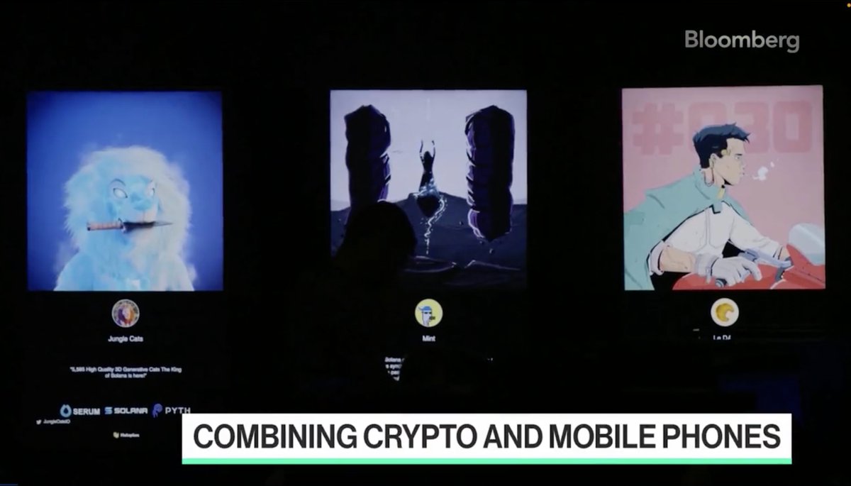 <a href="/Austin_Federa/">Austin Federa | 🇺🇸</a> <a href="/toly/"></a> <a href="/Solanamobile/">Seeker | Solana Mobile</a> That moment when you're watching <a href="/toly/"></a>  talking about the next generation of mobile on <a href="/bloomberg/">Bloomberg</a> and a wild Jungle Cat appears