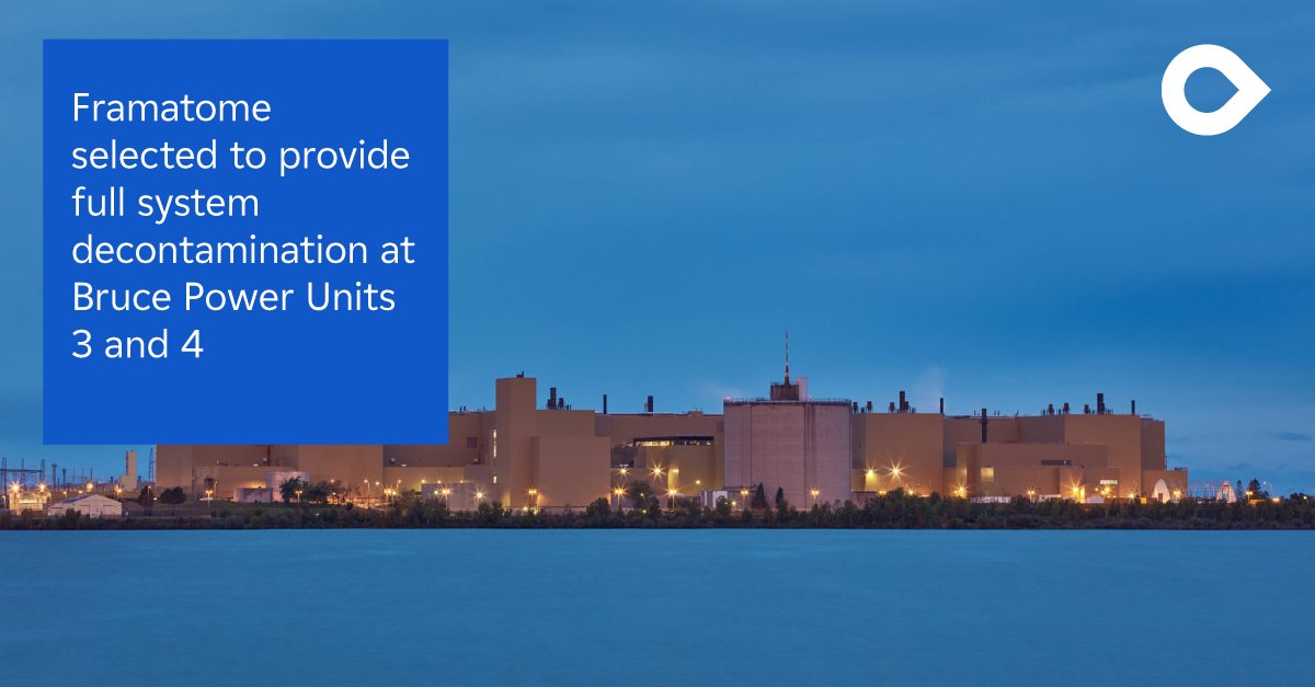 Framatome_'s tweet photo. “We are committed to help ensure the long-term operations of Canada’s #nuclear fleet, which provides low-cost, reliable, carbon-free electricity for citizens of Ontario and beyond.” Catherine Cornand, SEVP Installed Base for Framatome.@Bruce_Power
https://t.co/euL5MQGjiy https://t.co/g9Gmx8gEHl