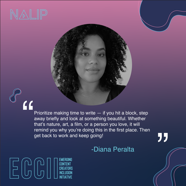 NALIP_org's tweet photo. Diana Peralta is a director, producer, writer &amp; past #ECCII mentor. Peralta was on Filmmaker Magazine’s “25 New Faces of Independent Film”. TODAY is the last day to apply to the ECC Scholarship, to connect with professionals like Peralta: https://t.co/ufoEaxJCFL https://t.co/7xIokcOA8j