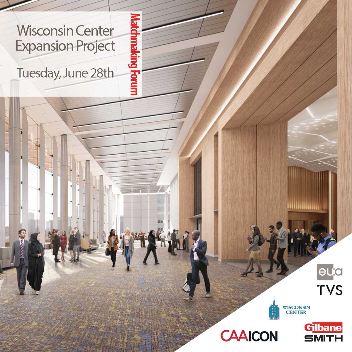 CDSmithInc's tweet photo. Don’t miss the virtual matchmaking session tomorrow for the @WICenterMKE Expansion project. 

Click here to register: https://t.co/sOWpuMCIWP.

#BuildingMore #BuildingMoreOpportunity #Milwaukee #Wisconsin https://t.co/vSg1by0PgG