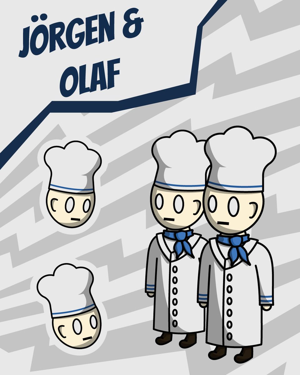 bloomgeist's tweet photo. These creepy twins are Jörgen &amp; Olaf. In absence of any emotion or empathy for customers they cook like robots, without a single mistake, in perfect accordance with each other and with empty eyes that let you wonder if these fellas even have a soul. 👻👽

#gameart https://t.co/MMZBkrwKhT