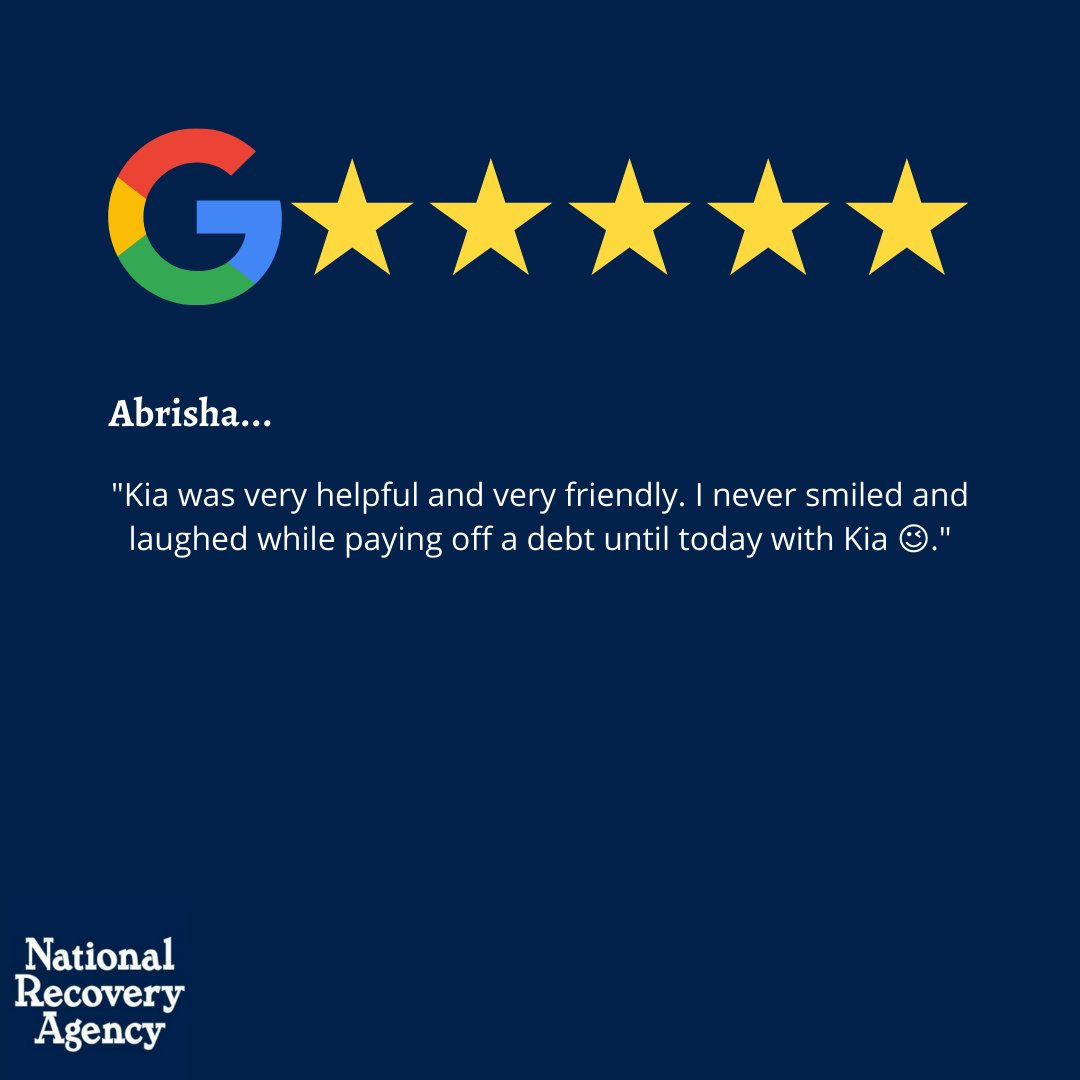 Thanks Abrisha! We appreciate your review. 
#5starreview #NRAGroup #DiscoverHowWeRecover