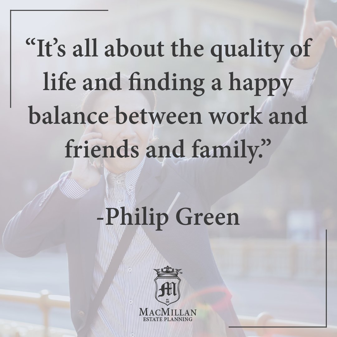 MacMillanEstate's tweet photo. "It's al about the quality of life and finding a happy balance between work and friends and family." - Philip Green

#MacMillanMondayQuote #LifeBalance #Work #FamilyandFriends https://t.co/fYLtnRnz0z