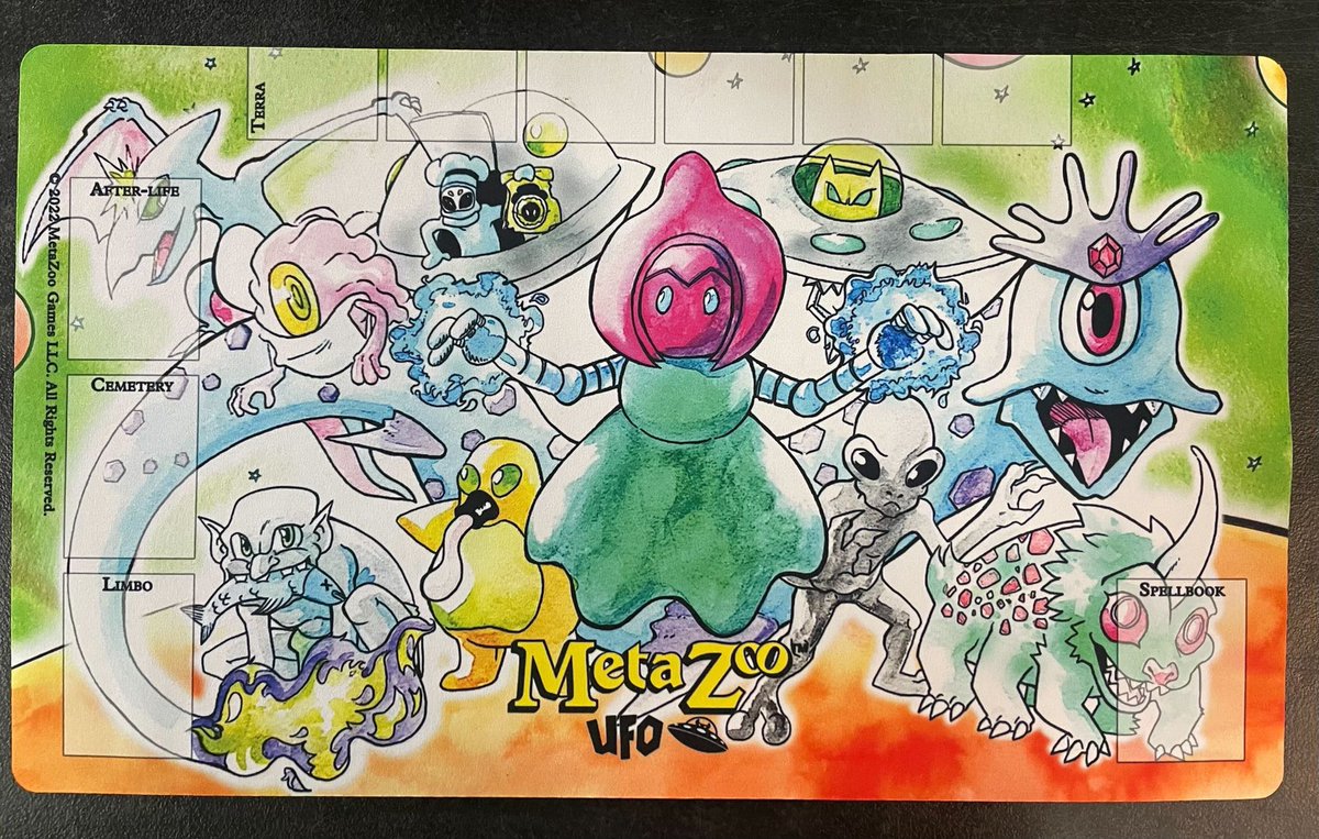 MetaZooMarket's tweet image. Next Playmat has been leaked! 

what do ya think?🤔 we haven't met many of these characters so it may take some time to warm up to them! :)
