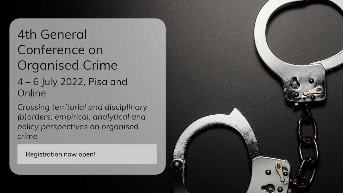 AdeleMoltedo's tweet photo. 📢 The @ScuolaSantAnna, @scuolanormale, and @UniPisa are glad to host the upcoming @ECPR_SGOC’s #4thGeneralConference on #OrganisedCrime: check out the full programme at https://t.co/T0WpzbxlYN & consider signing up as an online observer! #SGOC4 https://t.co/S4vElffDDR