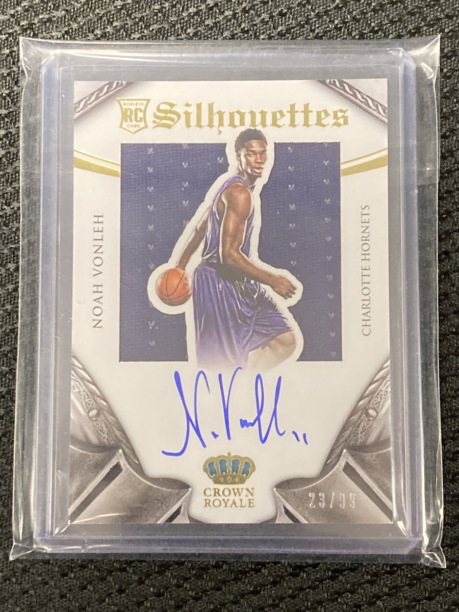 HoosierDaddiesC's tweet photo. I am back! Here is this weeks giveaway! To be eligible to win this Friday, LIKE, SHARE, and RETWEET! 2014-15 Panini Crown Royale Noah Vonleh Silhouettes Rookie Patch Auto! #iubb #indiana #ncaa #nba #hoosiers #basketball https://t.co/2ES9Q7Pkw0