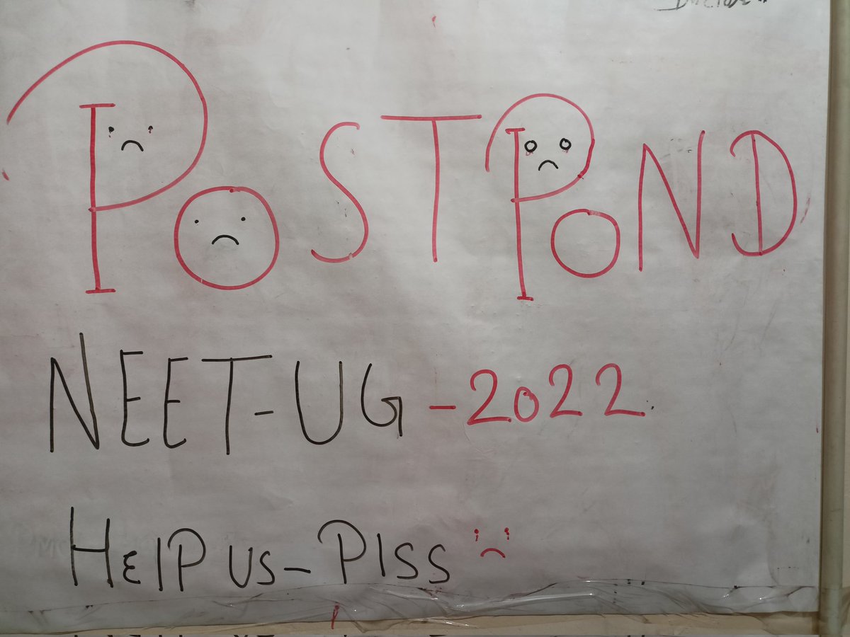 kamwalkunal2's tweet photo. #MODIJIextendNEETUG
Postponed neet UG 2022 at least 45 days @EduMinOfIndia @dpradhanbjp @PMOIndia 
#JUSTICEforNEETUG https://t.co/ZFKlGola8M