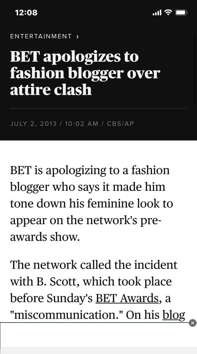 ProducerStewart's tweet photo. IDK why people are trying to refute @LilNasX claims of how #bet treated him before & after his performance at #BETAwards.. did y’all forget they treated #bscott the same way..by making him tone down his look to host the pre-show. And they sued and settled. https://t.co/u8ouenAJtl