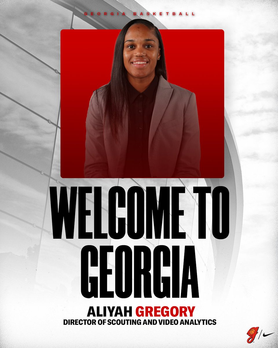 𝐖𝐞𝐥𝐜𝐨𝐦𝐞 𝐭𝐨 𝐆𝐞𝐨𝐫𝐠𝐢𝐚 ‼️

#DawgNation, please welcome <a href="/_TheAnswer22/">Aliyah Saint-Amour</a> to the Georgia family. Aliyah will serve as our team's Director of Scouting and Video Analytics. 

More ➡️ gado.gs/9fc