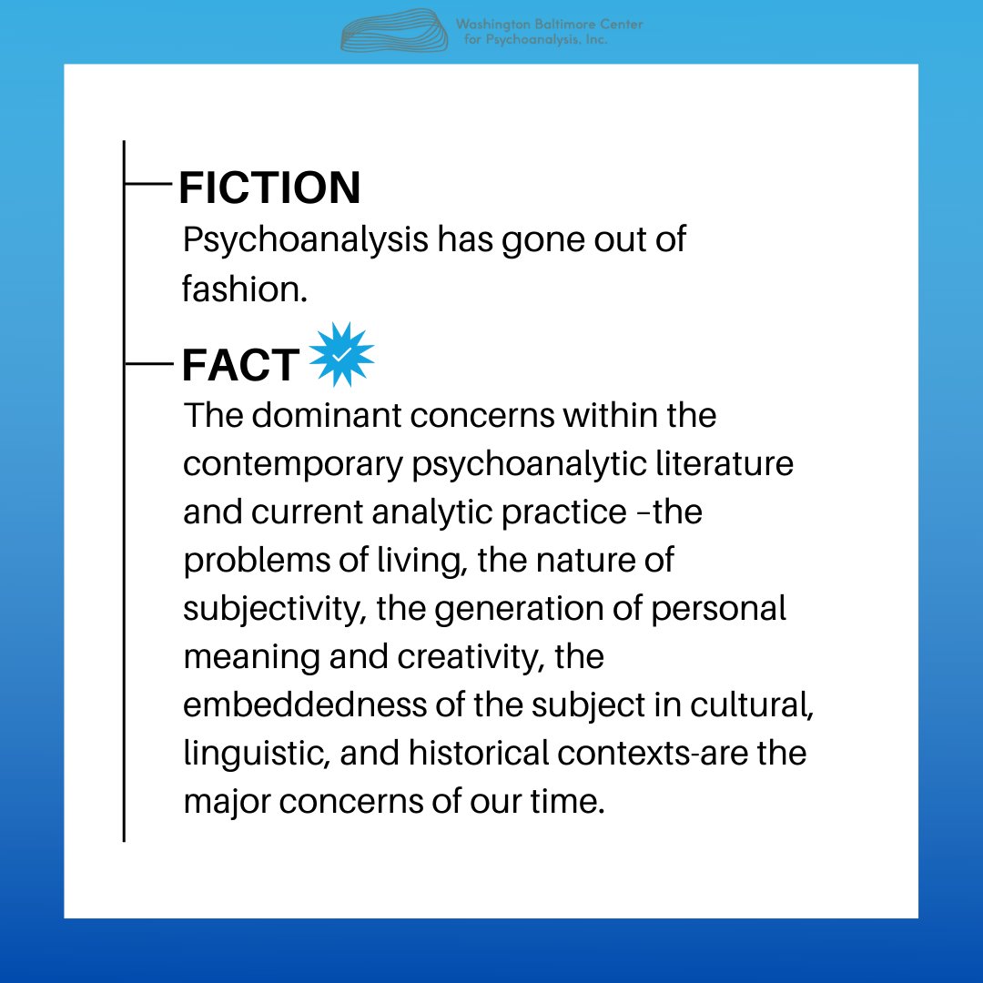 Washington Baltimore Center for Psychoanalysis tweet media