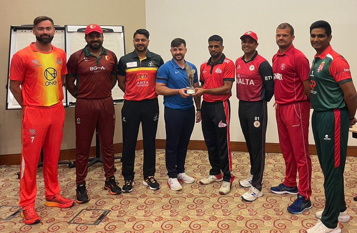 icc_europe's tweet photo. The captains are ready! Matches start tomorrow at 11am CEST in the ICC Men’s T20 World Cup Europe Qualifier C. Watch live on https://t.co/pbYRB01NNX #icceuropequalifiers https://t.co/Z1l7EPNkhk