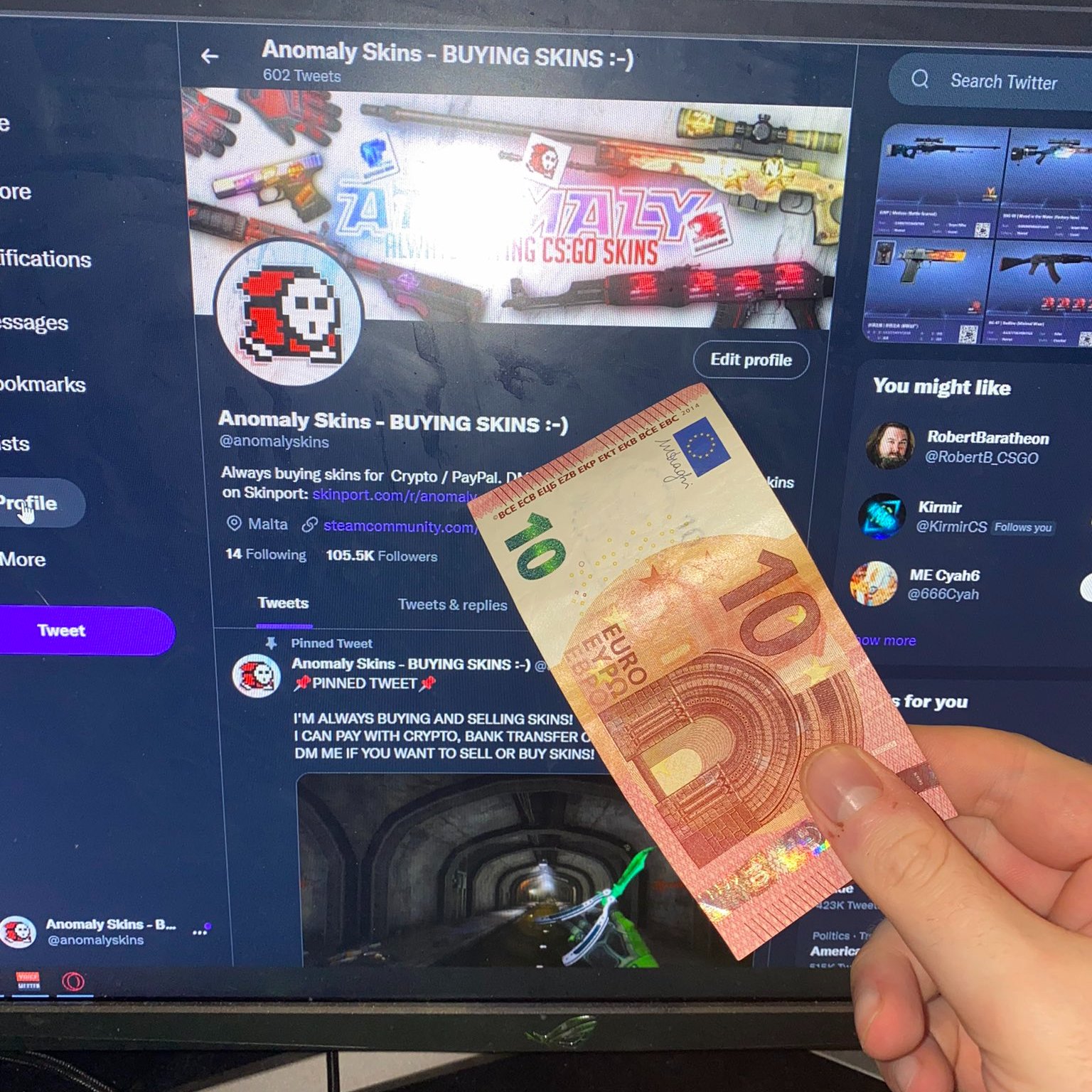 Buy csgo best sale skins with paypal