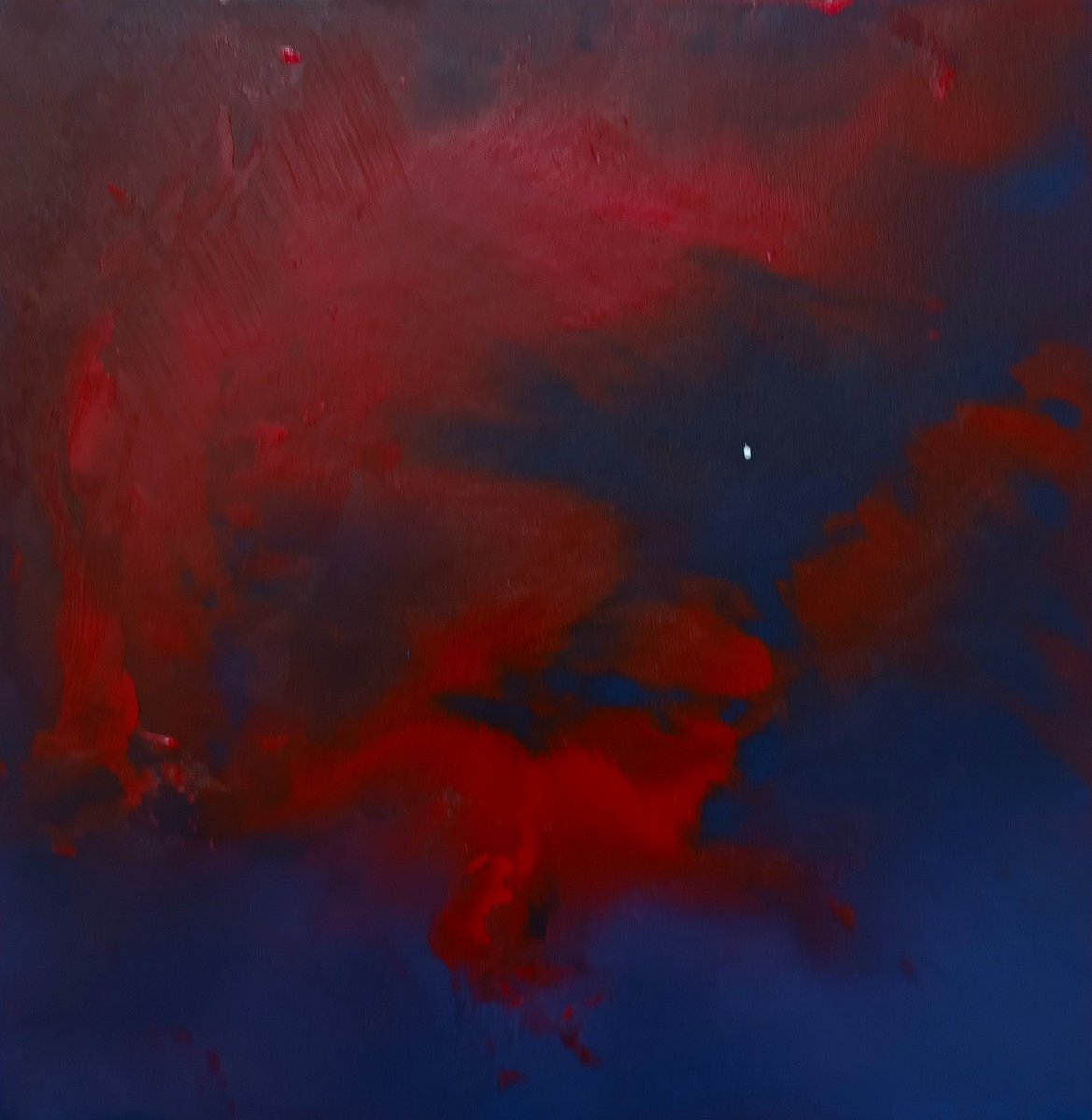 moe_rocksmoore's tweet image. Red nights in progress. Oil on board. 10x10cm. Palette knife practice☆ @waspsstudios @Creative_Ren @bigartshow @ArtDeptPaisley #knifework #painting #oilpainters #nightskies #redskyatnight #rocksmoore