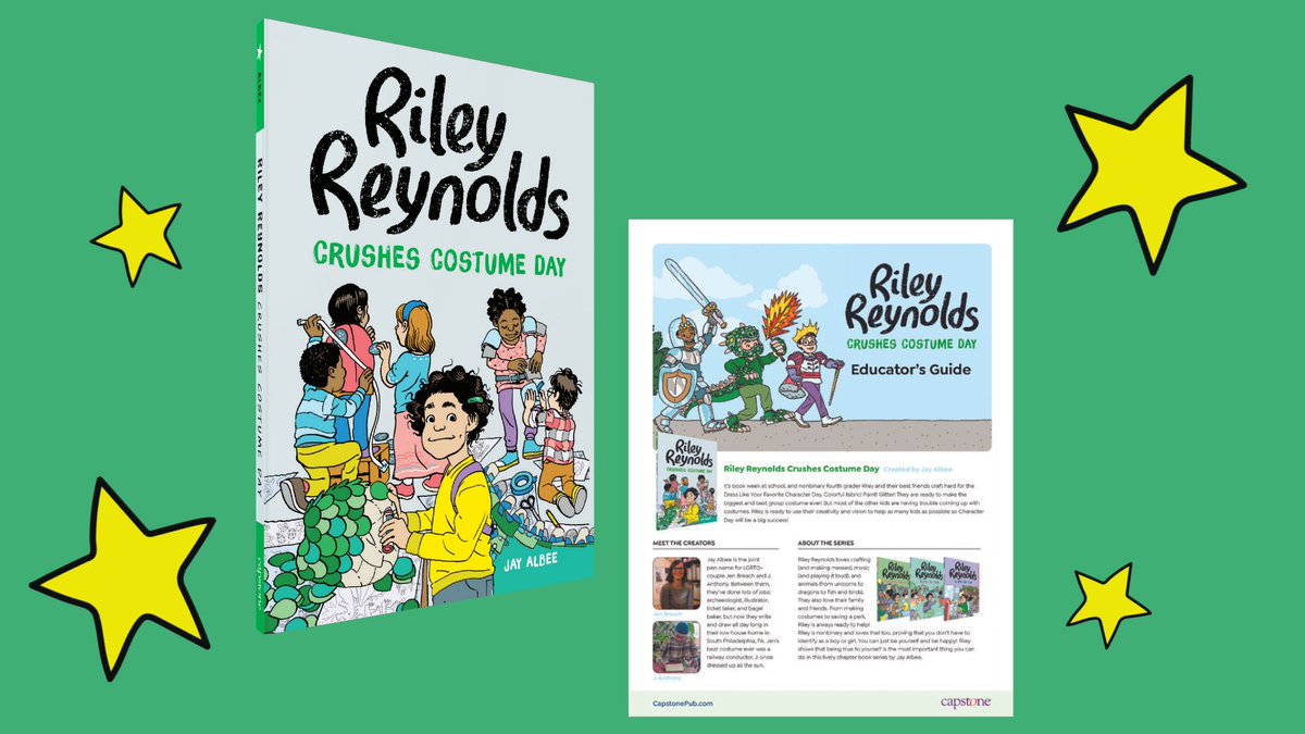 CapstonePub's tweet photo. π New series by #JayAlbee features, Riley, a nonbinary fourth grader! Riley shows that being true to yourself is the most important thing you can do π Check out our Educator's Guide for a more in depth look at gender, pronouns, resources, and more! https://t.co/nxHY1HbwJT https://t.co/oZeQAE4Gdi