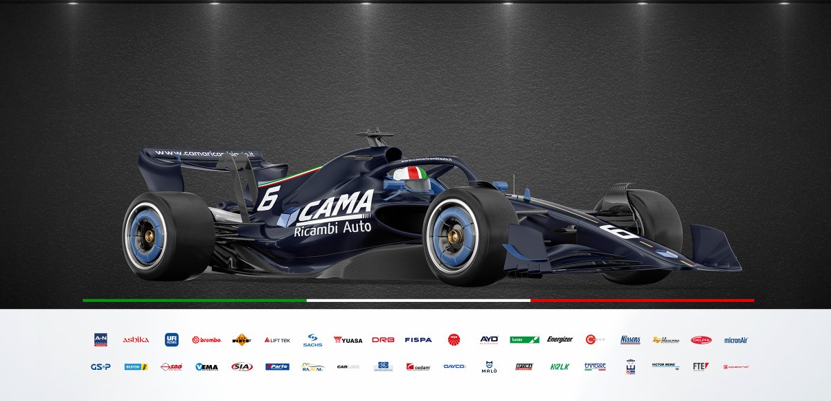 CamaRicAuto's tweet photo. La #livrea della nostra  #F1 2022 CAMA #ricambiauto #b2b https://t.co/cSy7J3E3rf