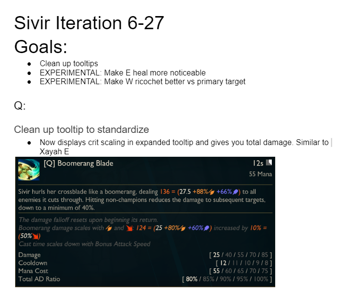 Ray williams on twitter small sivir changes today for pbe context in