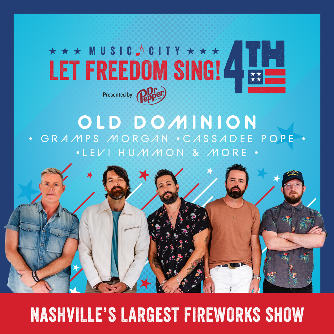 OldDominion's tweet photo. Only one more week until we're back on Broadway to celebrate #NashvilleJuly4th. Who's planning on coming out? Head to https://t.co/qrte9Ppwum for full event details. @visitmusiccity https://t.co/MAFABtaTh1