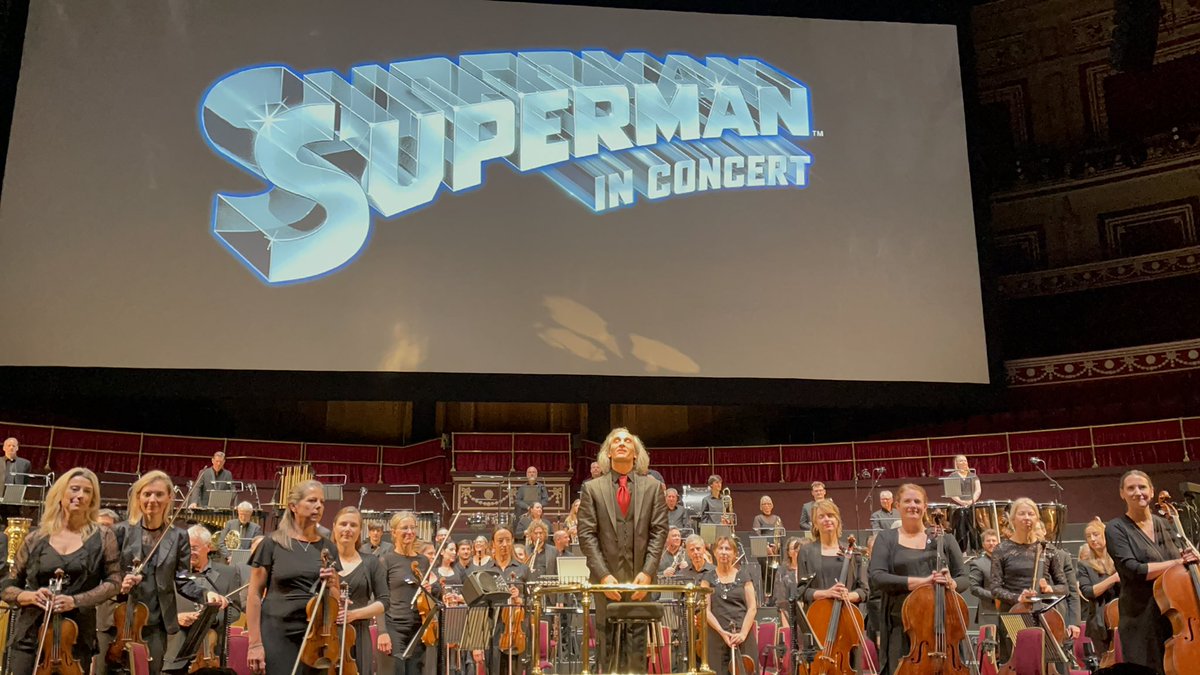 philknoxville's tweet photo. Superman in Concert was one of the most amazing live events I have ever seen. A truly stunning performance by the Royal Symphony Orchestra of the greatest film OST ever written. @RoyalAlbertHall #SupermanInConcert #JohnWilliams #ChristopherReeve #RichardDonner https://t.co/2ihxuKT4Fu
