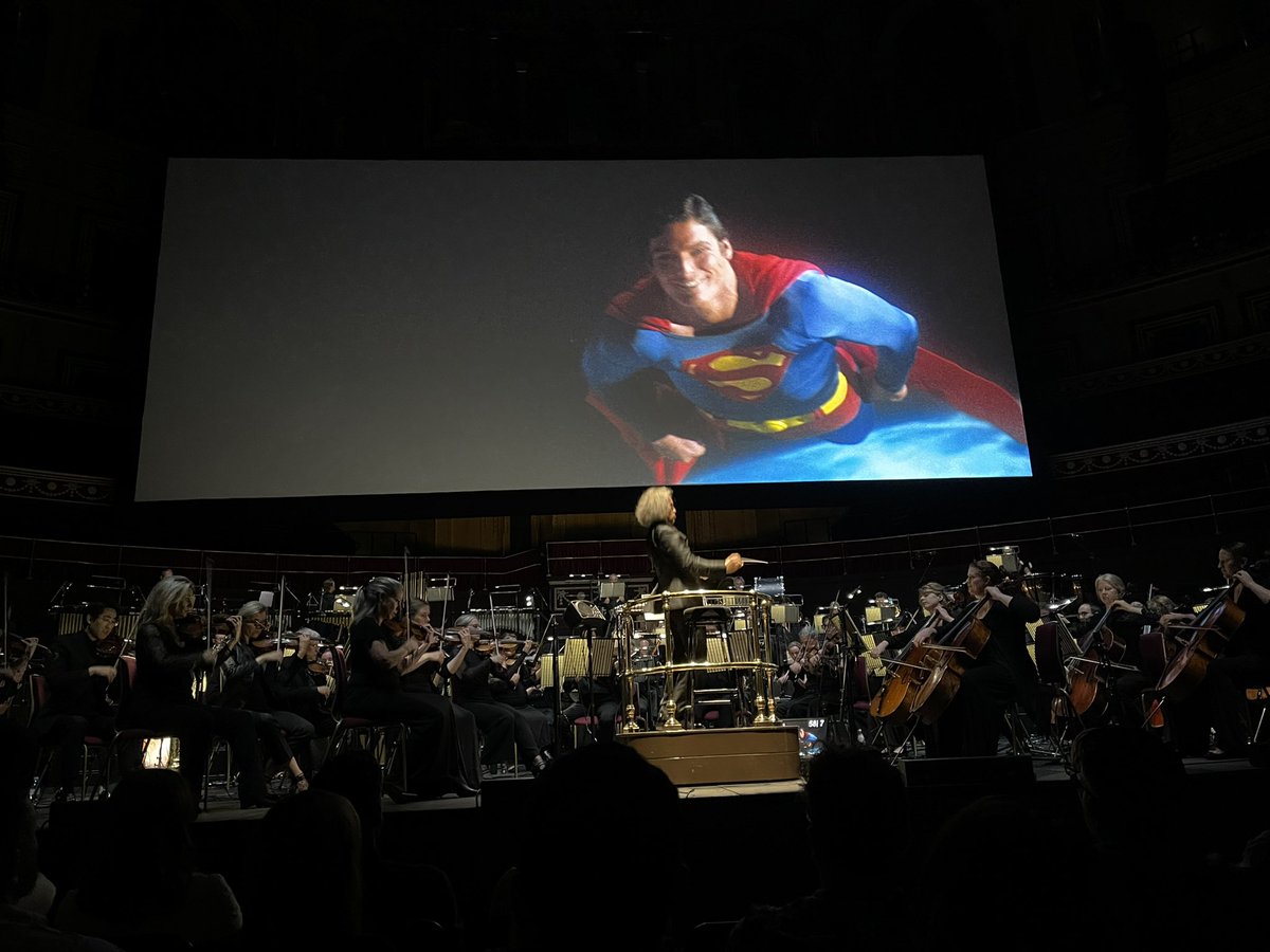 philknoxville's tweet photo. Superman in Concert was one of the most amazing live events I have ever seen. A truly stunning performance by the Royal Symphony Orchestra of the greatest film OST ever written. @RoyalAlbertHall #SupermanInConcert #JohnWilliams #ChristopherReeve #RichardDonner https://t.co/2ihxuKT4Fu