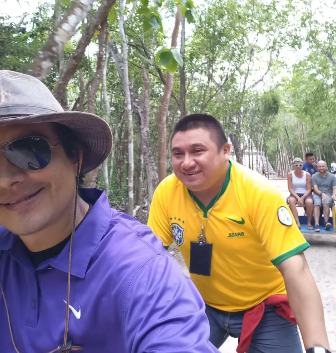 CobaMayan's tweet photo. Finally! Who is in the house? super south zone team💜🎉👏📸🌿

Welcome to #CobaMayanTraditions 
Han Arnold , Arturo &amp; Dave Keogan  thank you for joining us 😊 @TUIGroup https://t.co/P5cDZdCORl