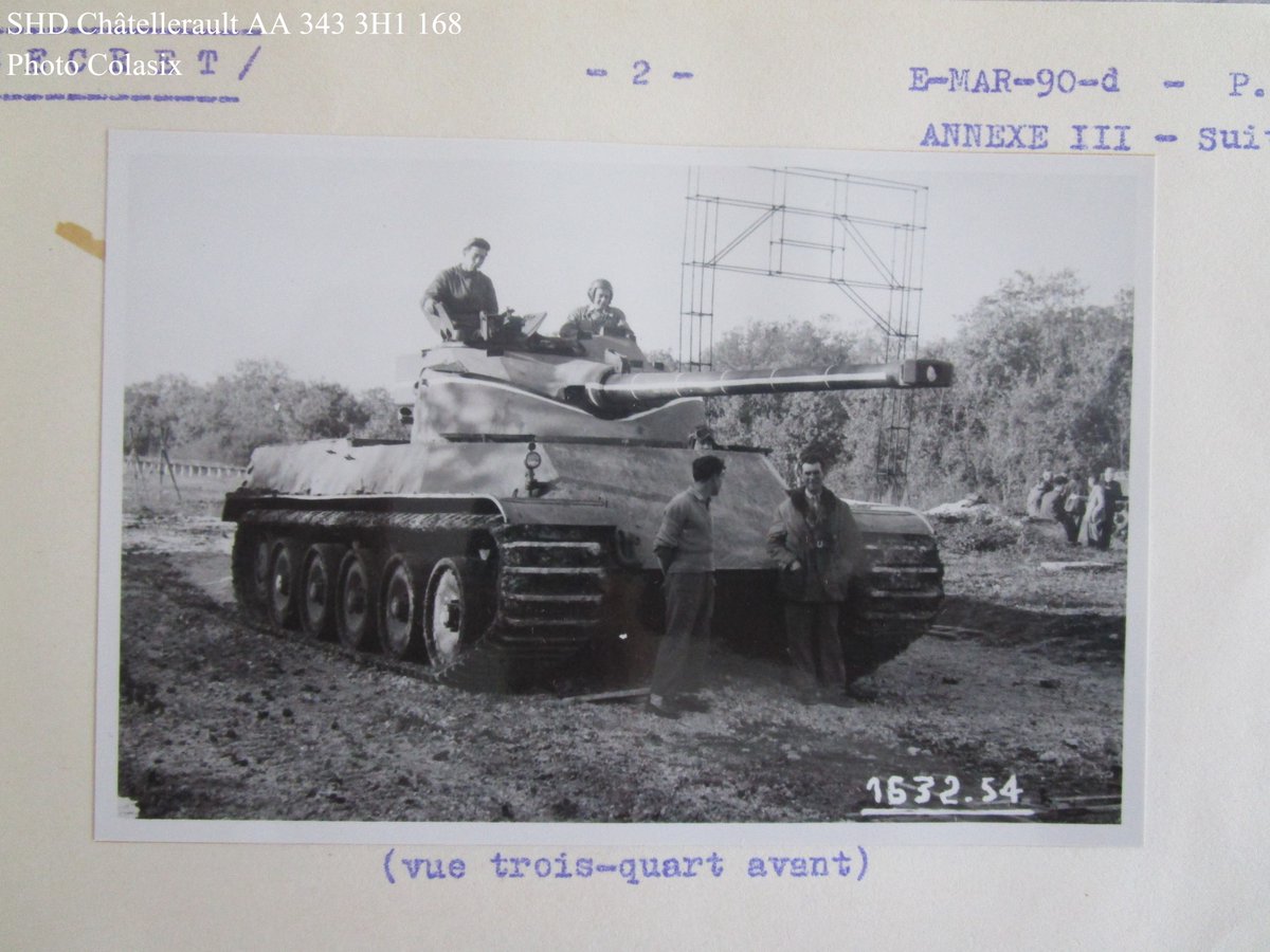 Colasix's tweet photo. L'AMX-50 avec la TO 90.930 en 1954.
La tourelle était destinée au B-C 25t. https://t.co/pwr17RZzSw