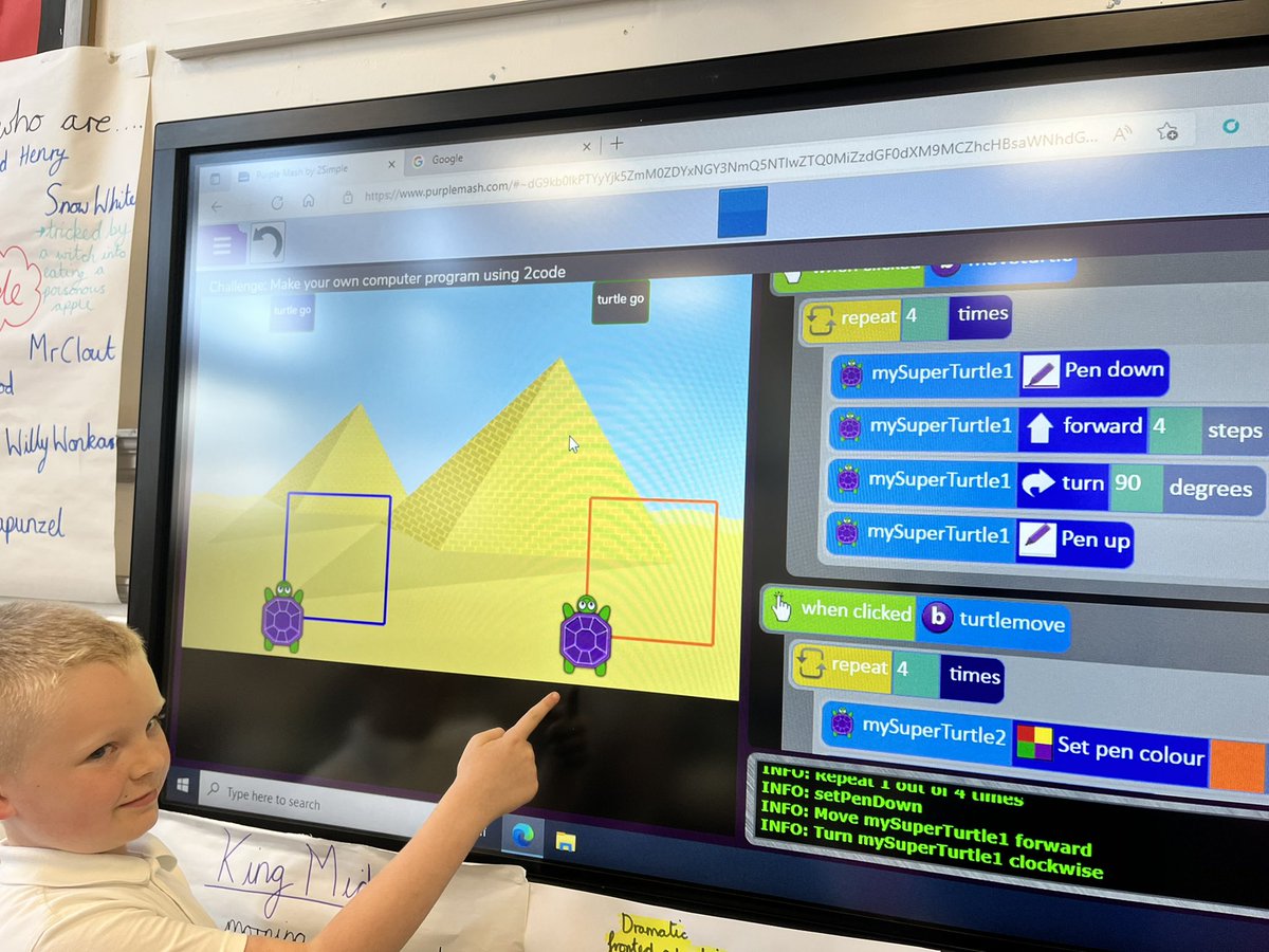 DeltaMerseyYr3's tweet photo. Year 3 have learnt how to use the βrepeatβ command today using the @purpleMash coding program π @DeltaMersey #MPAComputing https://t.co/5M85SwqZp1