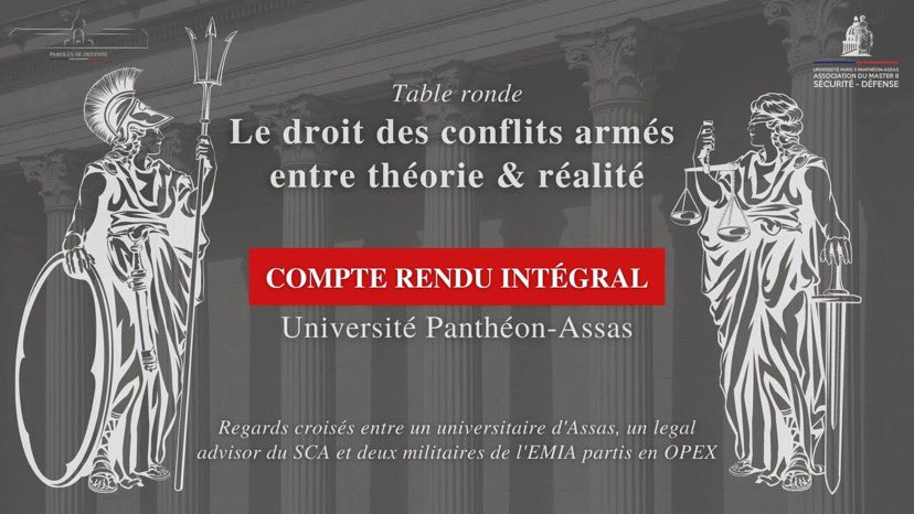 ParolesDefense's tweet photo. Le 19 avril dernier, @ParolesDefense et l'association du @M2secudef_assas organisaient la table ronde « Le droit des conflits armés : entre théorie &amp; réalité » avec l'Ecole Militaire Interarmes de @SaintCyrCoet.

Découvrez le compte-rendu intégral ici ➡️ https://t.co/YX0rCQW5Wx https://t.co/NxR4PJCDSS