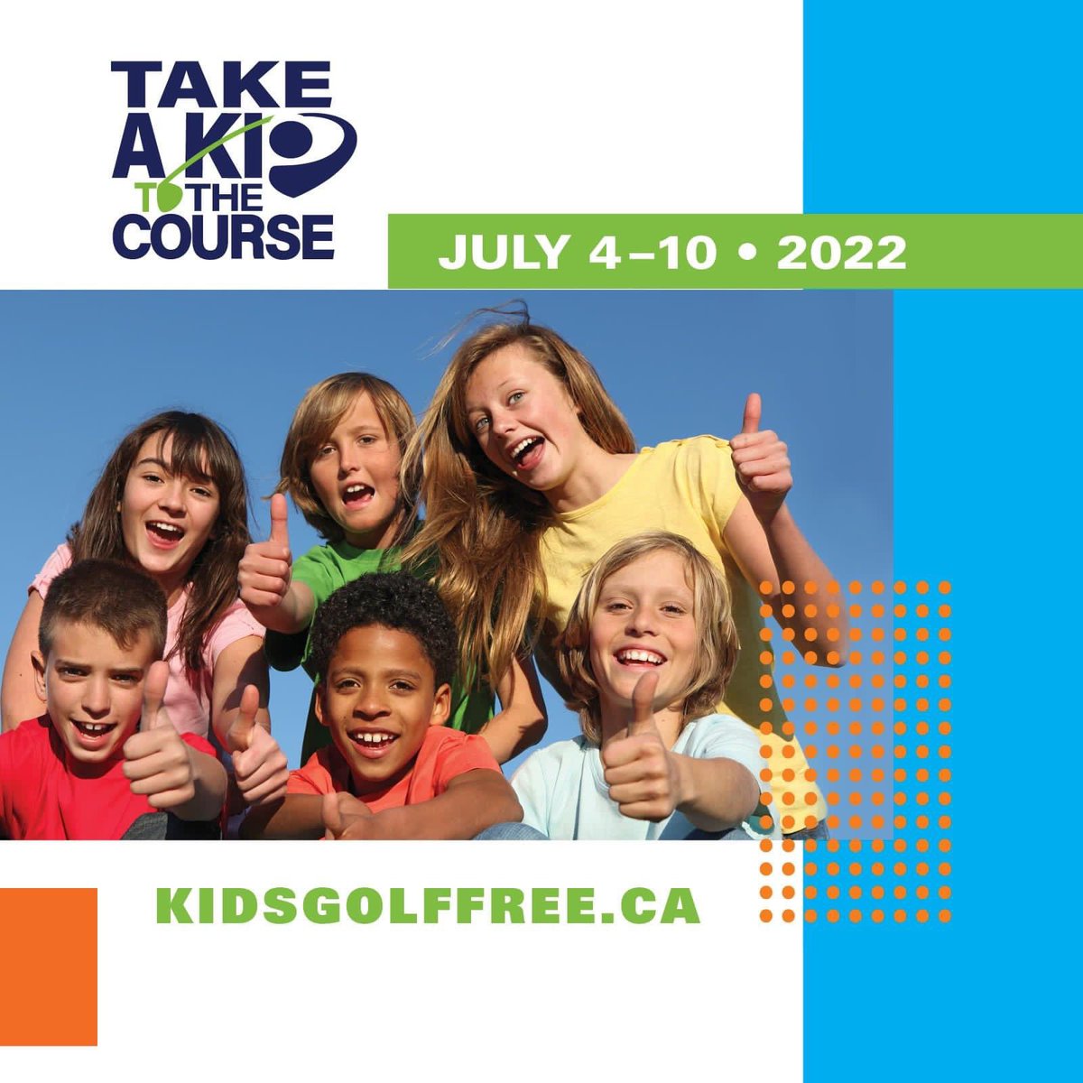 We are happy to participate in the 'Take a Kid to the Course' week this season from July 4th-10th. During this week, any junior (ages 16 &amp; under) accompanied by a full-paying adult will play for FREE. We look forward to seeing everyone at the course!