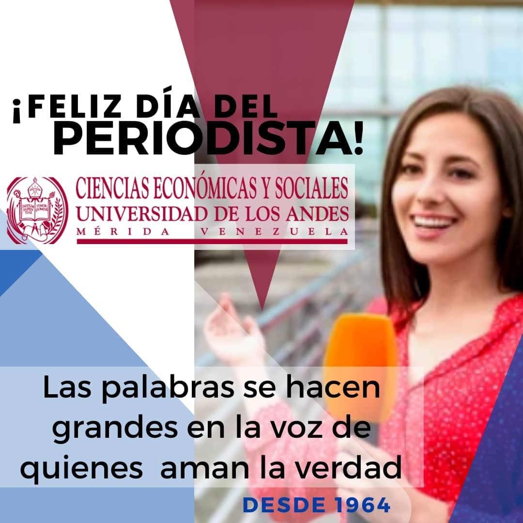decaFACESULA's tweet photo. La FACES ULA felicita a los periodistas en su día!!!
.
.
.
#FACESULA 
#diadelperiodista 
#27junio 
#periodista 
#felizdia https://t.co/Gsbt2ZGm9i
