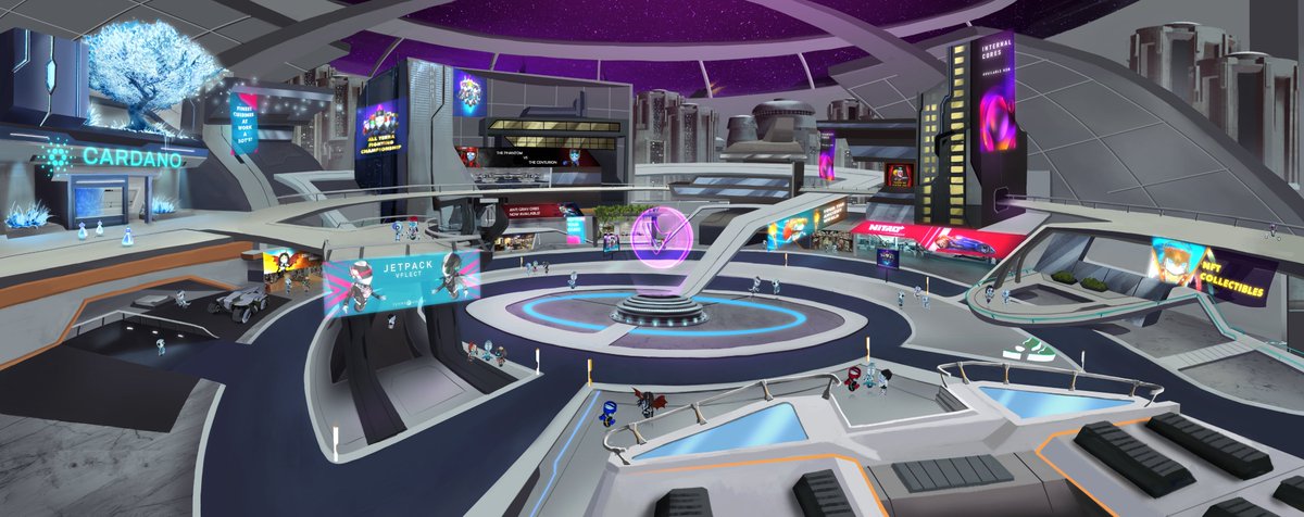 VirtuaMetaverse's tweet photo. Sneak peek at our Cardano-branded Virtua Hub! 🤩

How many Cardano Summit NFTs can you find here? 👀

Get whitelisted 👉 https://t.co/hCjGacskW6

Join us on Discord 👉 https://t.co/vBqQ8FR3ra

#Metaverse #CNFTCommunity #CardanoCommunity #CNFTs #NFTCommunity #NFTs #CNFTProject https://t.co/psmiA9lT8L