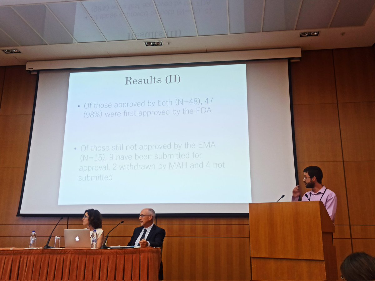 PenataroSaez's tweet photo. Very interesting talk by Dr Pau Alcubilla @paualcu from the Clinical Pharmacology Department @hospitalclinic on FDA-EMA oncological approvals. Congratulations! @EACPT #EACPT2022 https://t.co/TtrOg1zrpz