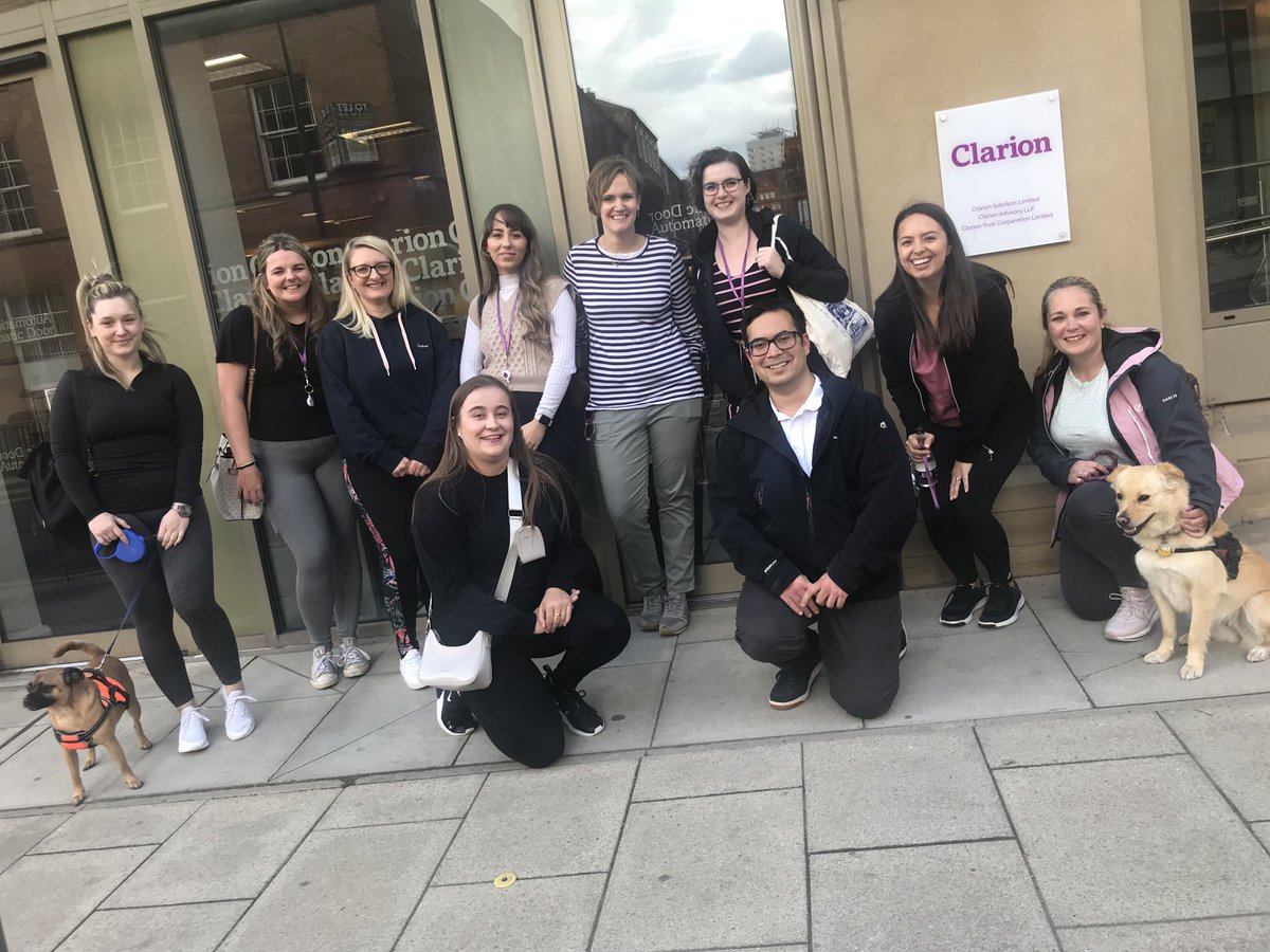 Team ⁦<a href="/ClarionLaw/">Clarion</a>⁩ ready for the #LeedsLegalWalk for #accesstojustice in #Leeds. Go team!