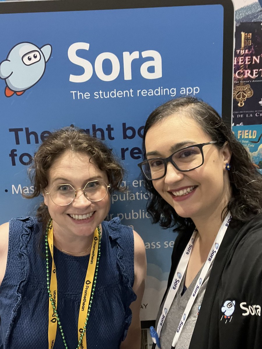 Excited to meet <a href="/MollyMcMains/">Molly McMains</a> from <a href="/fresnounified/">Fresno Unified</a> at #ISTELive22. So happy to help support your readers with <a href="/Sorareadingapp/">Sora, by OverDrive Education</a>. @tcnixon